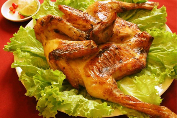 Grilled chicken with honey