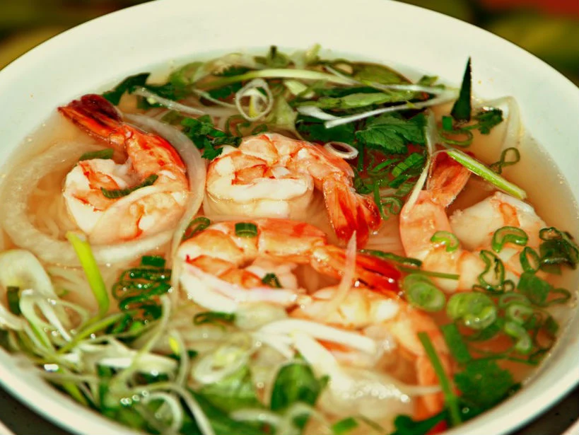 Shrimp vegetable pho